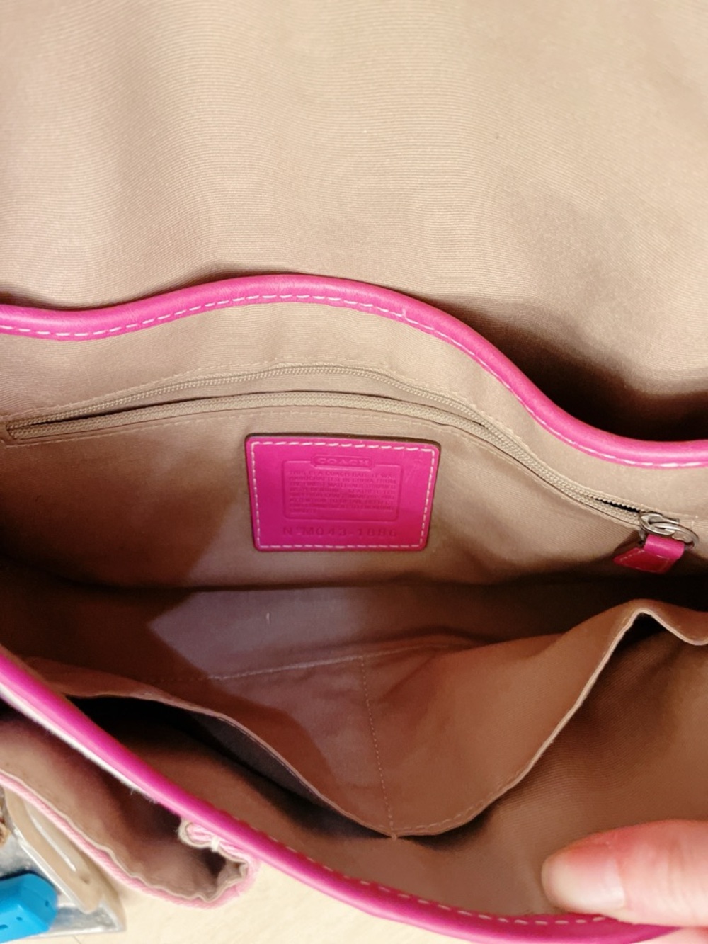 Coach Y2K Pink Stripe Soho Shoulder Bag & Matching Wallet Set Vintage Rare - Picture 4 of 16